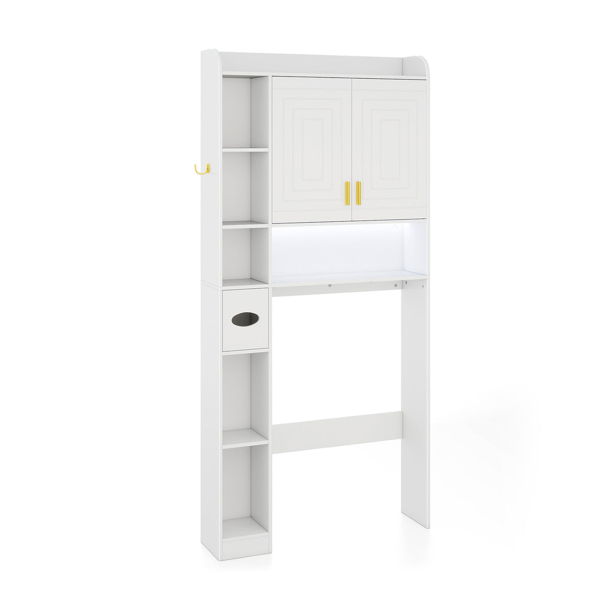 Freestanding Storage Cabinet Above Toilet with 2-Door