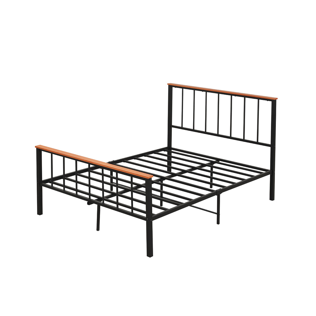 Full Size Wood Bed Frame with Headboard and Footboard
