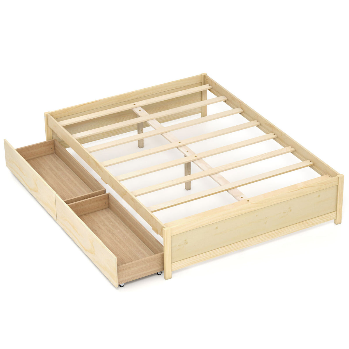 Twin Size Daybed with 2 Storage Drawers, Gray
