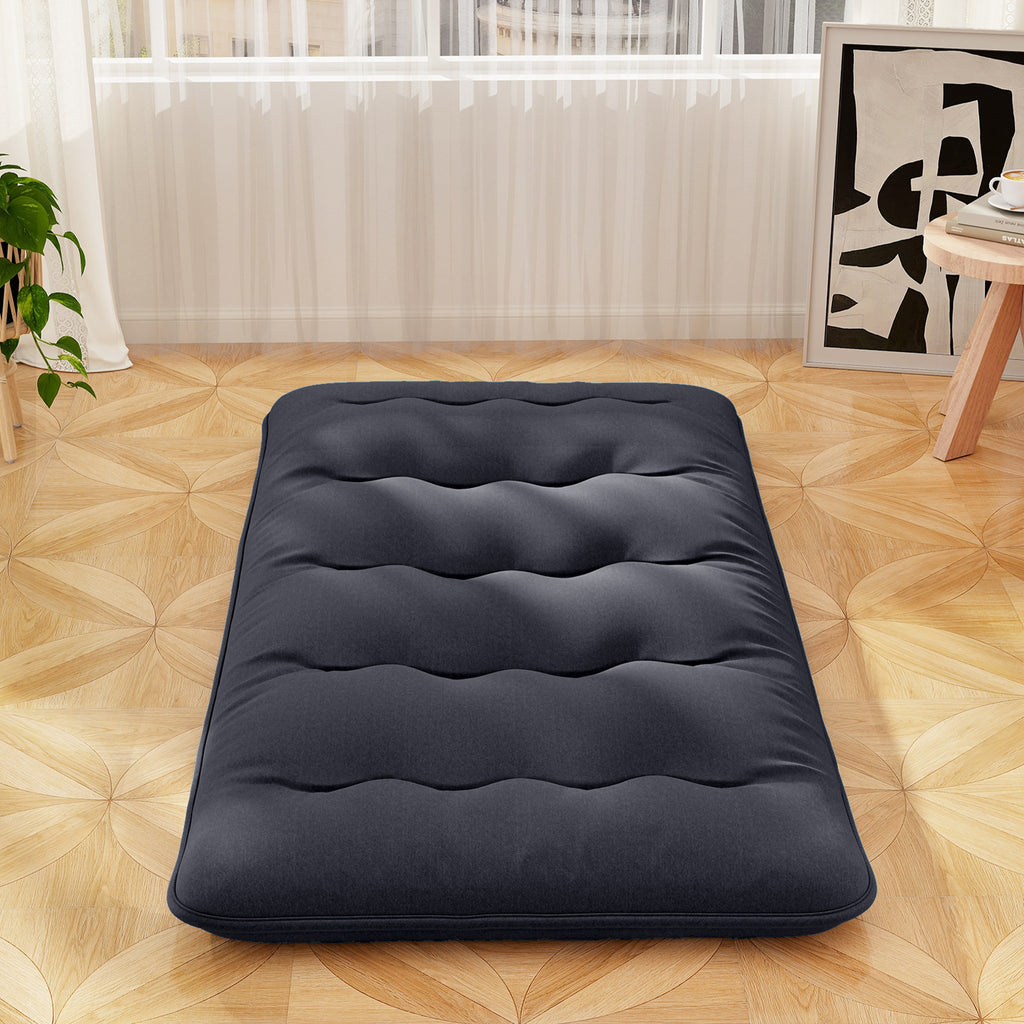 Futon Mattress with Washable Cover - Black, Full Size