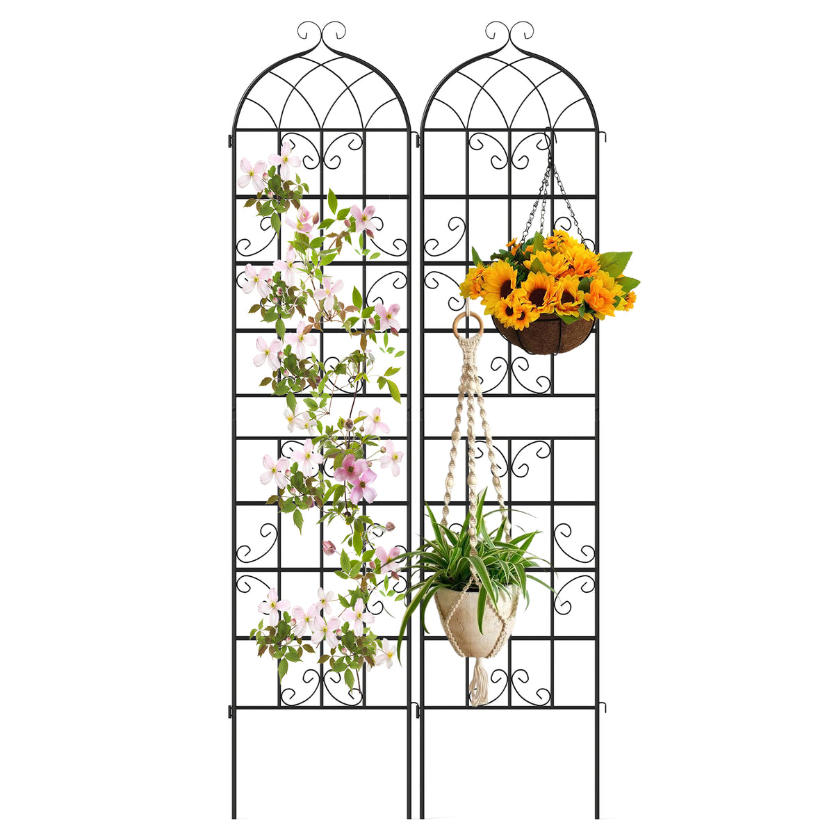 Metal Garden Trellis 86" x 20" - 2 Pack