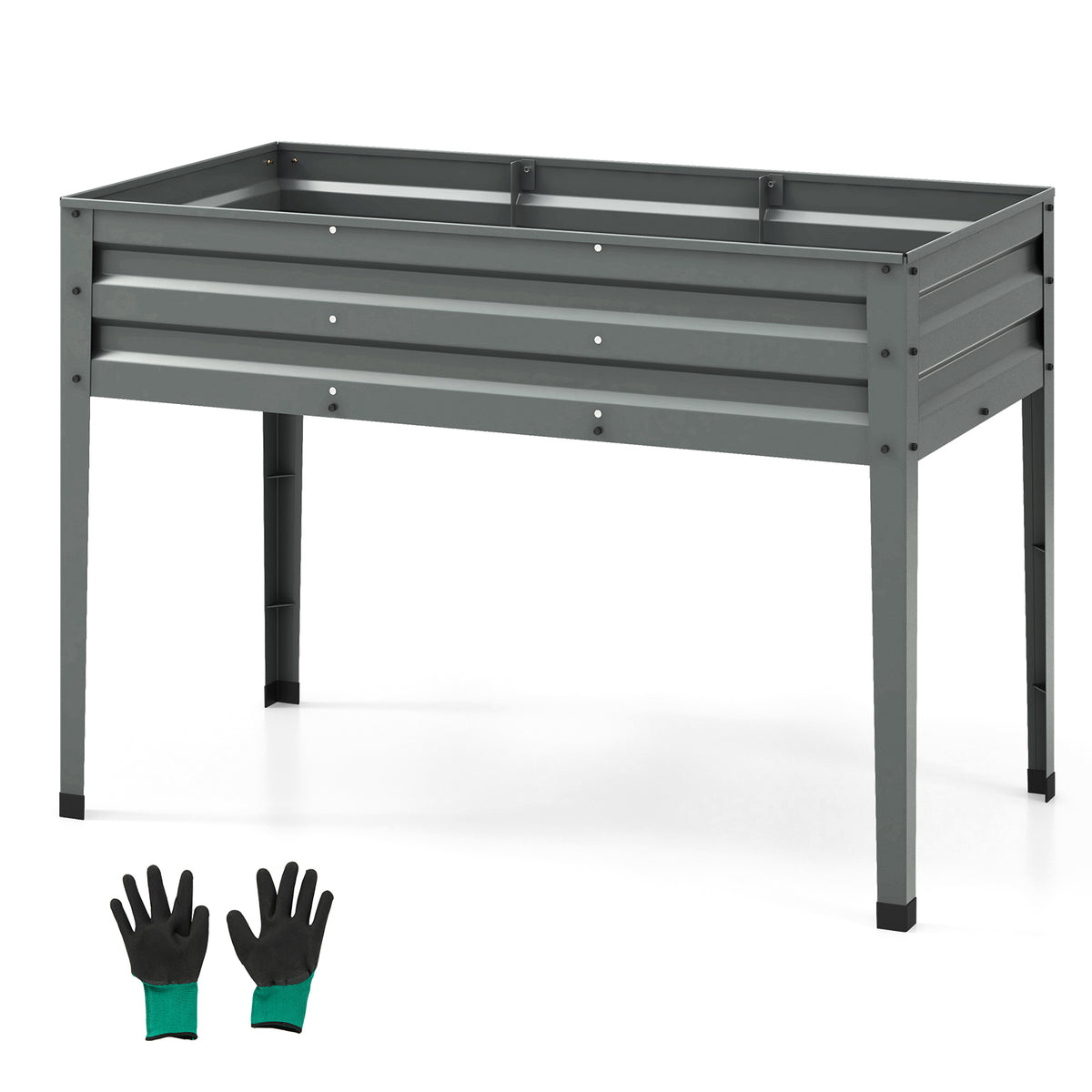 Galvanized Raised Garden Bed Elevated Planter Box with Legs and
