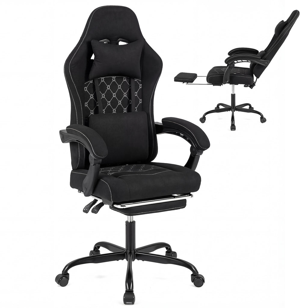 Gaming Chair Height Adjustable Computer with Headrest Video Game