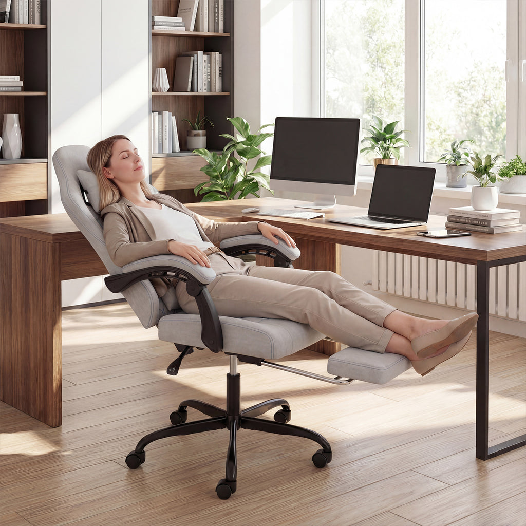 Gaming Chair Height Adjustable Computer Chair - Gray