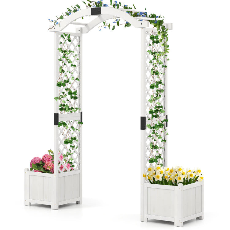 3 Pieces Garden Arbor and Raised Bed Combo Set-Create Your Dream Space