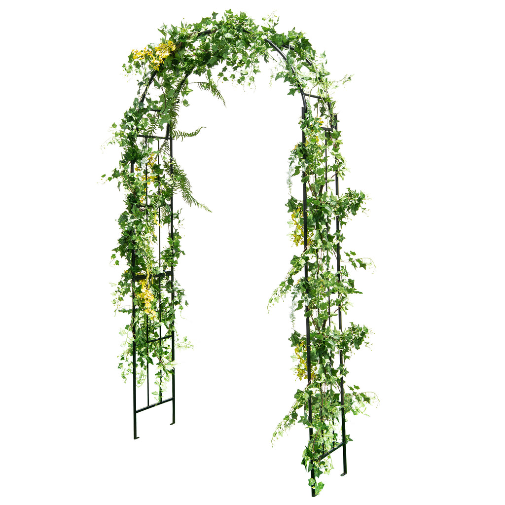 7.5 Feet Metal Garden Arch for Climbing Plants and Outdoor Decor