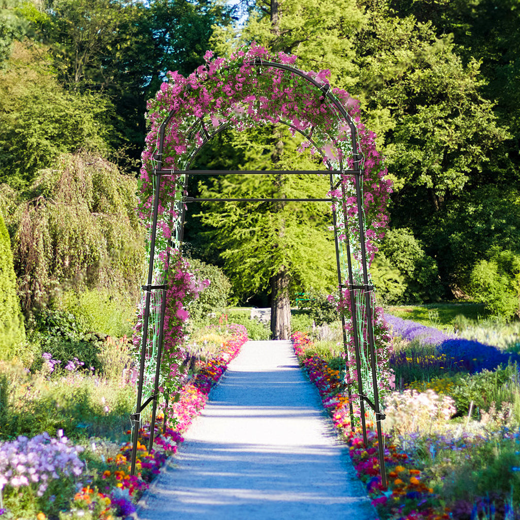 7.5 Ft Garden Arch Trellis - Anti-Rust Metal Structure