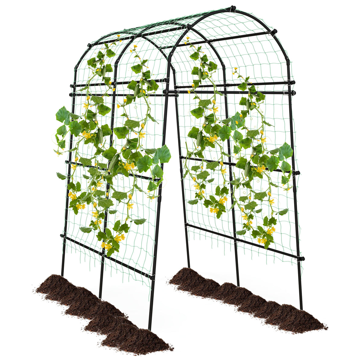 7.5 Ft Garden Arch Trellis - Anti-Rust Metal Structure
