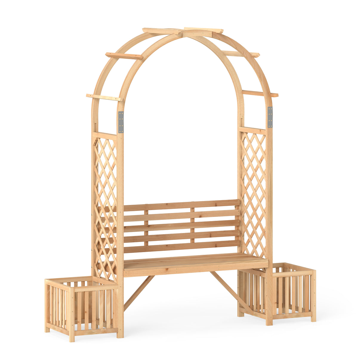 Garden Bench Arbor Arch Wooden for Climbing Plants