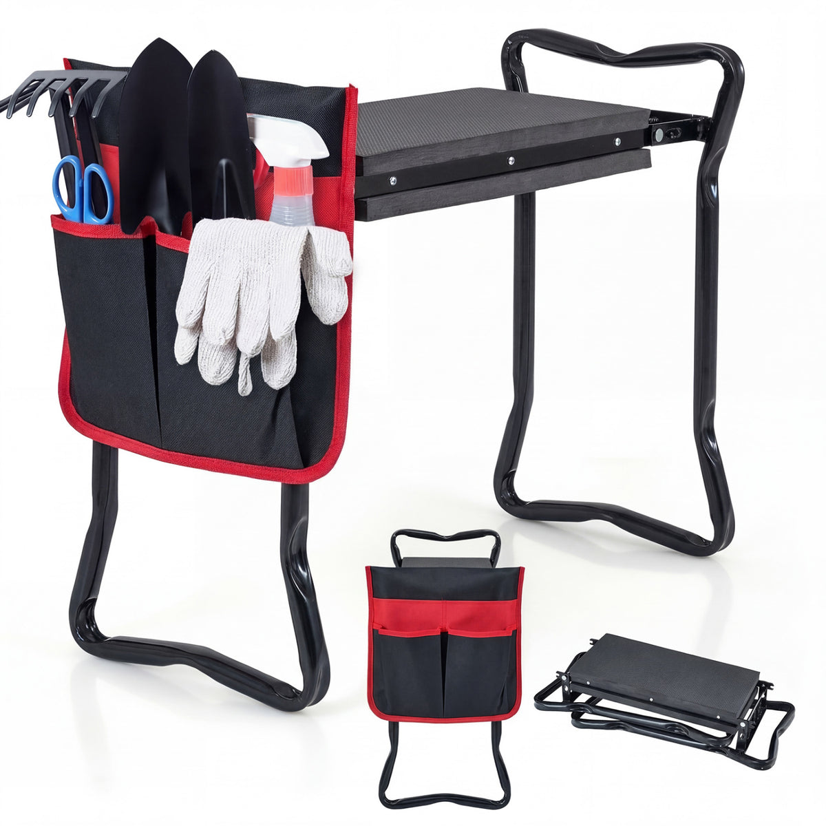 Garden Kneeler and Seat Folding Sturdy Gardening Stool