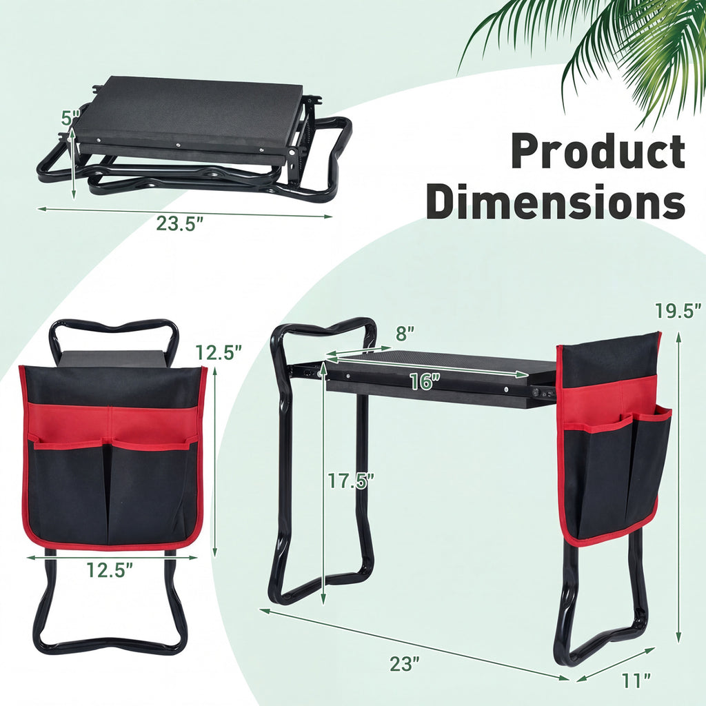 Garden Kneeler and Seat Folding Sturdy Gardening Stool