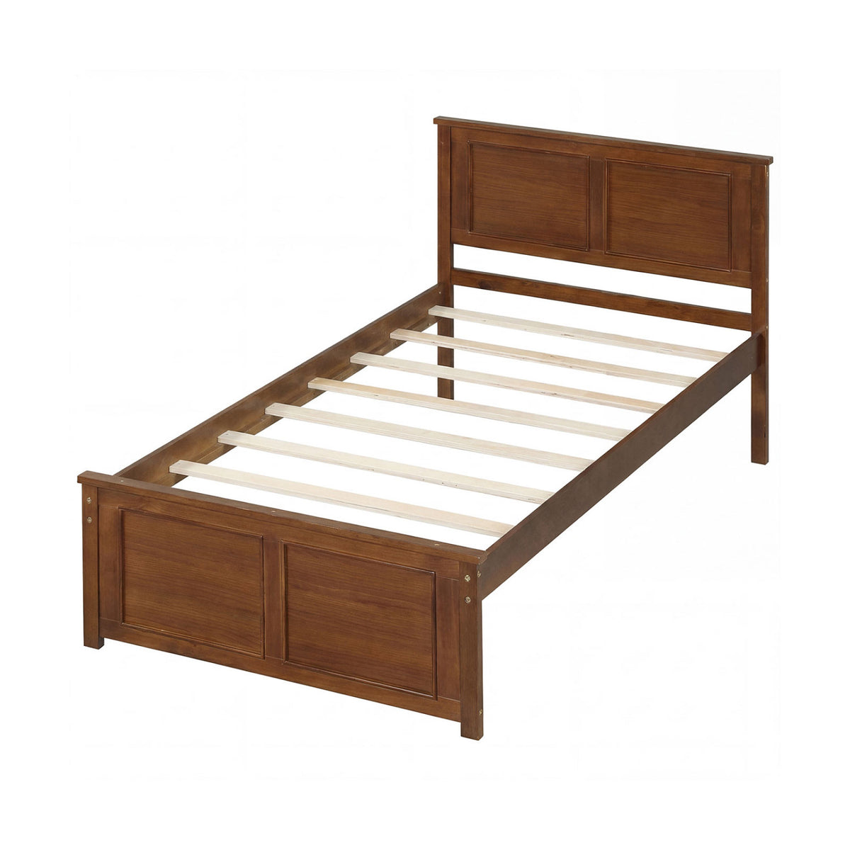 Wooden Bed Frame with Headboard - Brown, Full Size