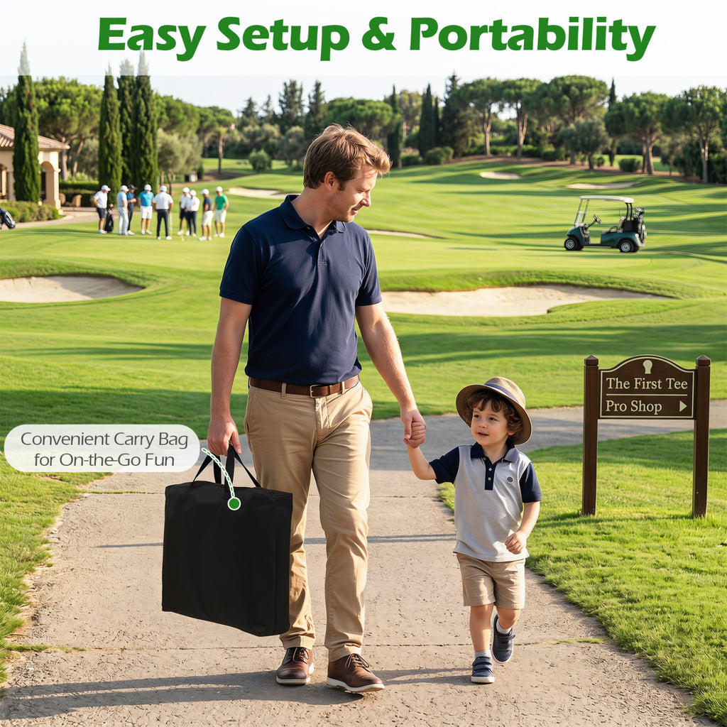 Golf Chipping Game Set - Indoor & Outdoor Practice with Adjustable Clubs