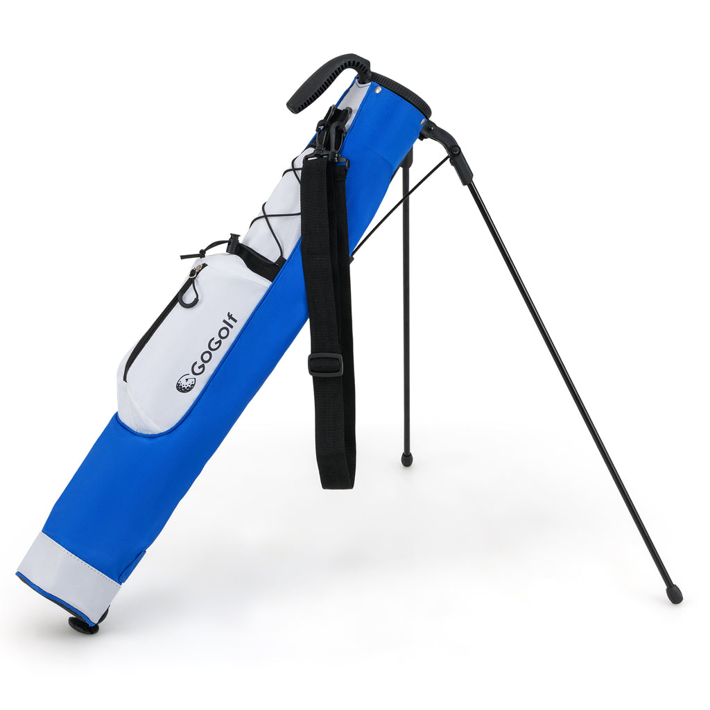 Golf Stand Bag White Lightweight Golf Bag for Driving Range - Costway