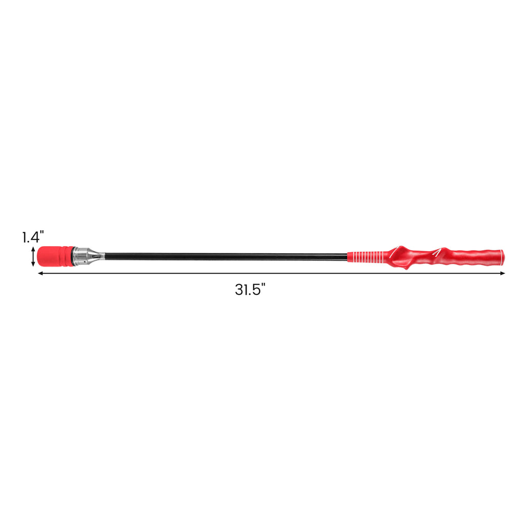 Golf Swing Trainer Click Stick - Red Swing Aid for Speed & Flexibility