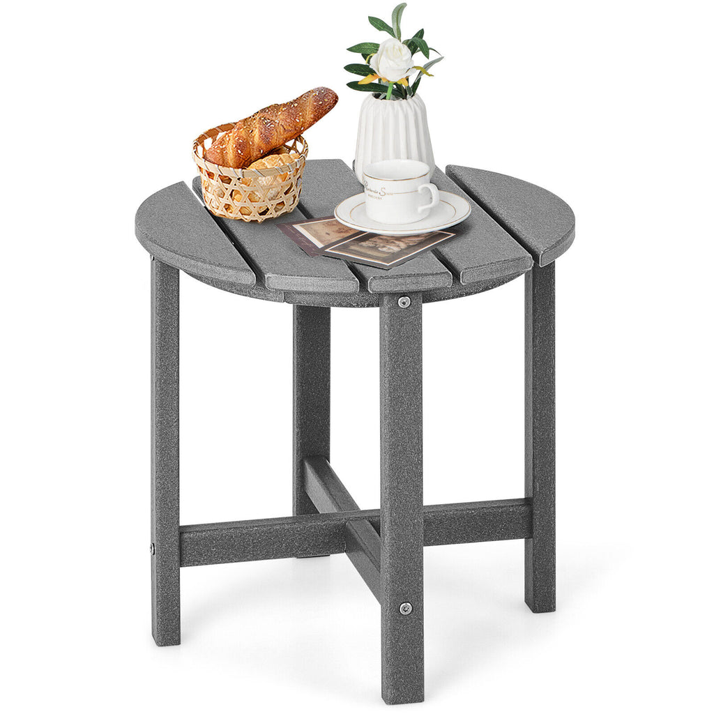 18-Inch Round Weather-Resistant Outdoor Side Table
