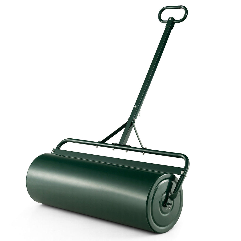 24 x 13 Inch Heavy-Duty Push Lawn Roller, Green