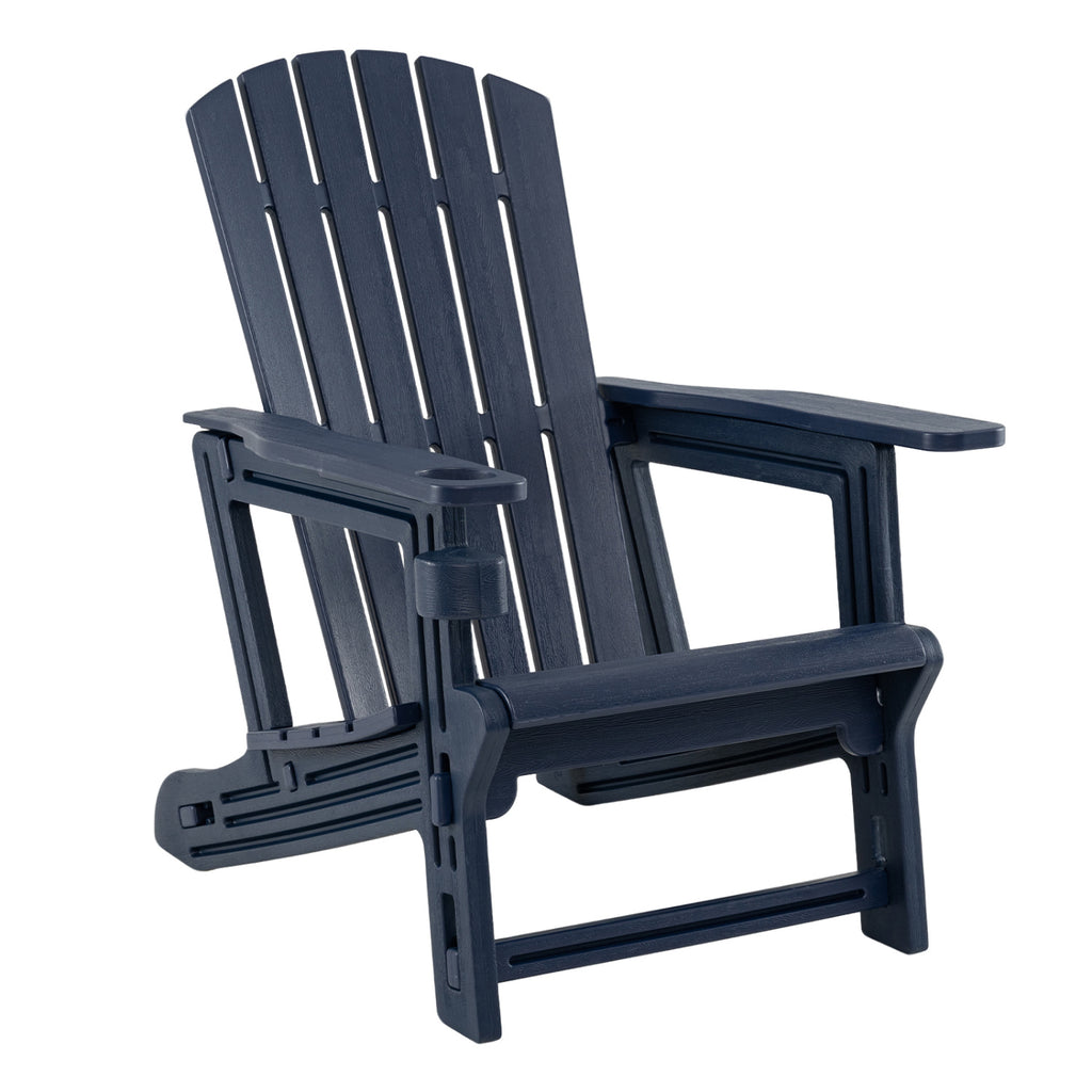 Set of 2﻿ Outdoor Adirondack Chairs with Cup Holder