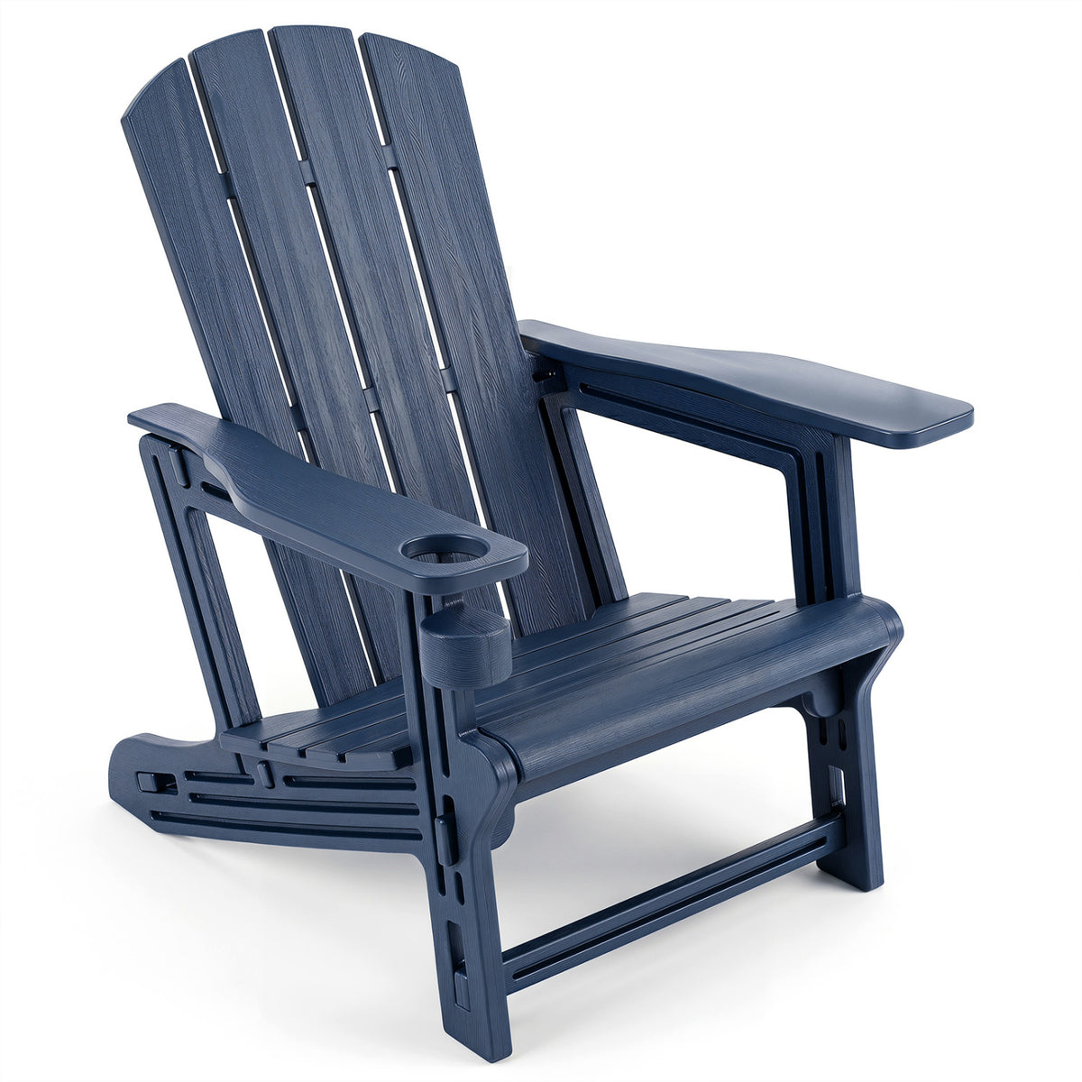 HDPE Adirondack Chairs with Realistic Wood Grain for Backyard Lawn