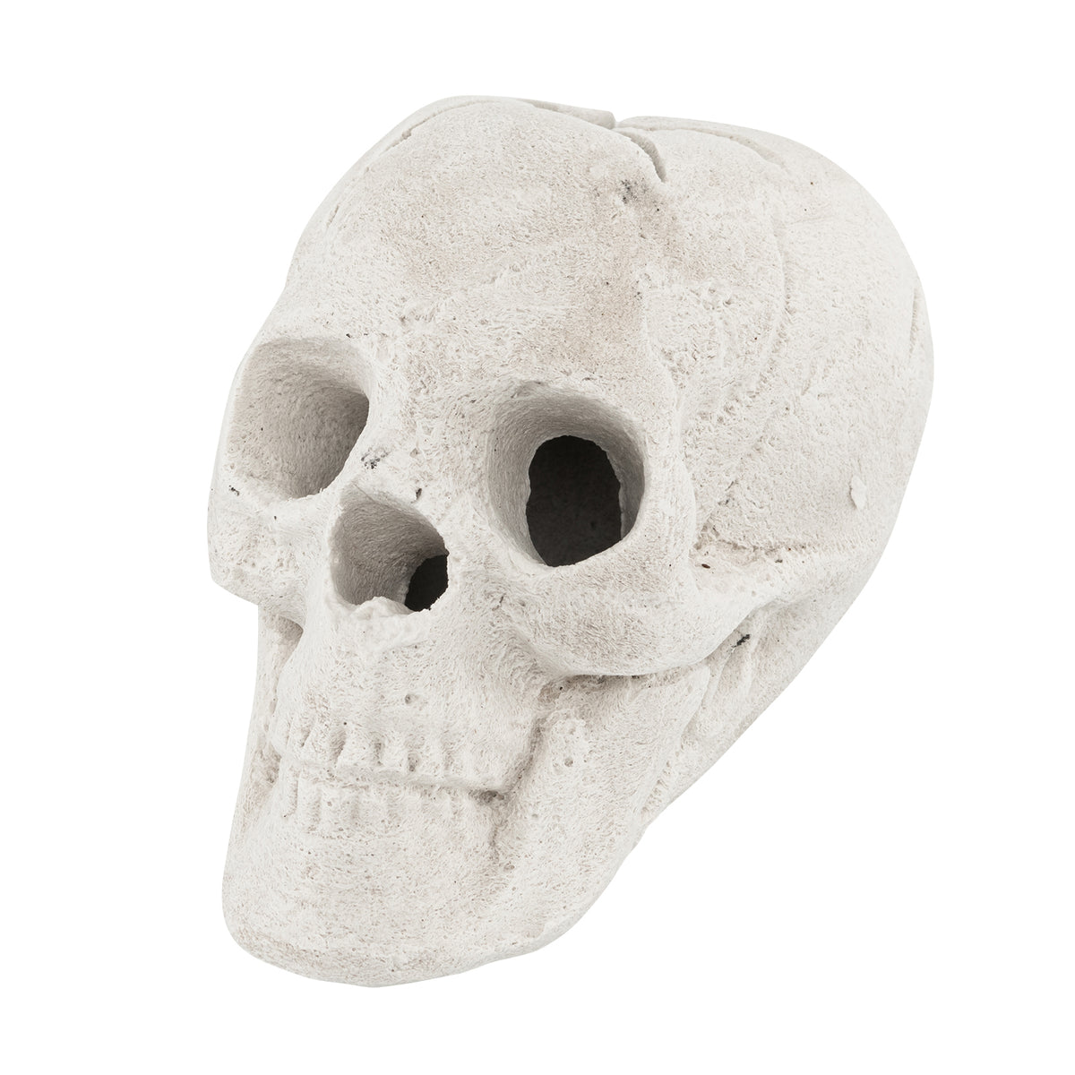 Halloween Fire Pit Skull - Beige, Realistic Ceramic Haunted Decoration