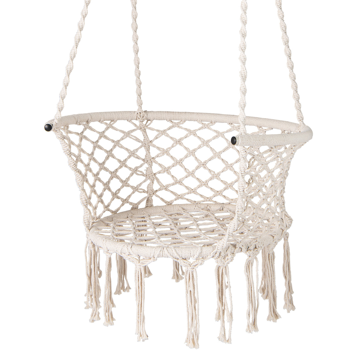 Macrame Hammock Chair Swing - Beige