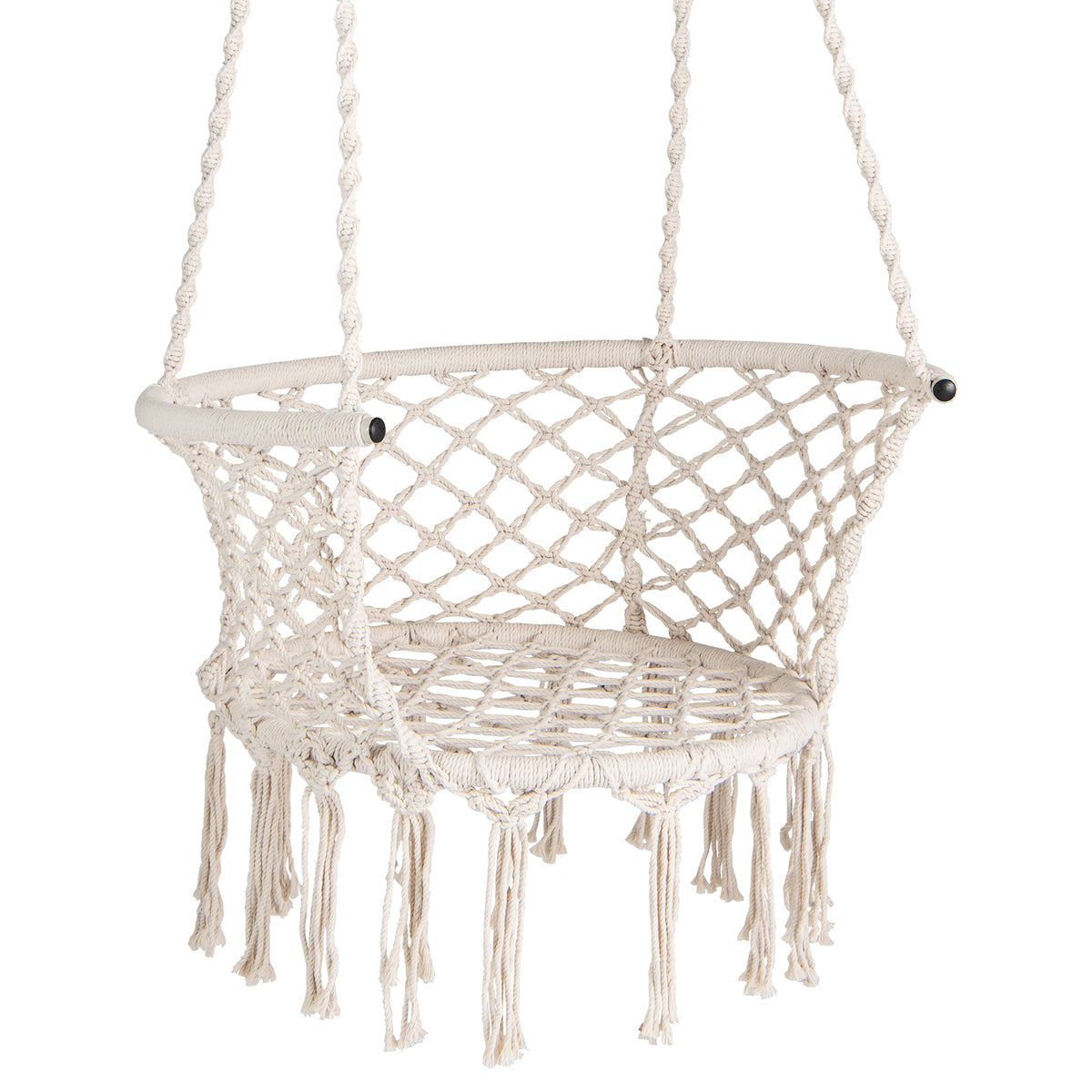 Macrame Hammock Chair Swing - Beige