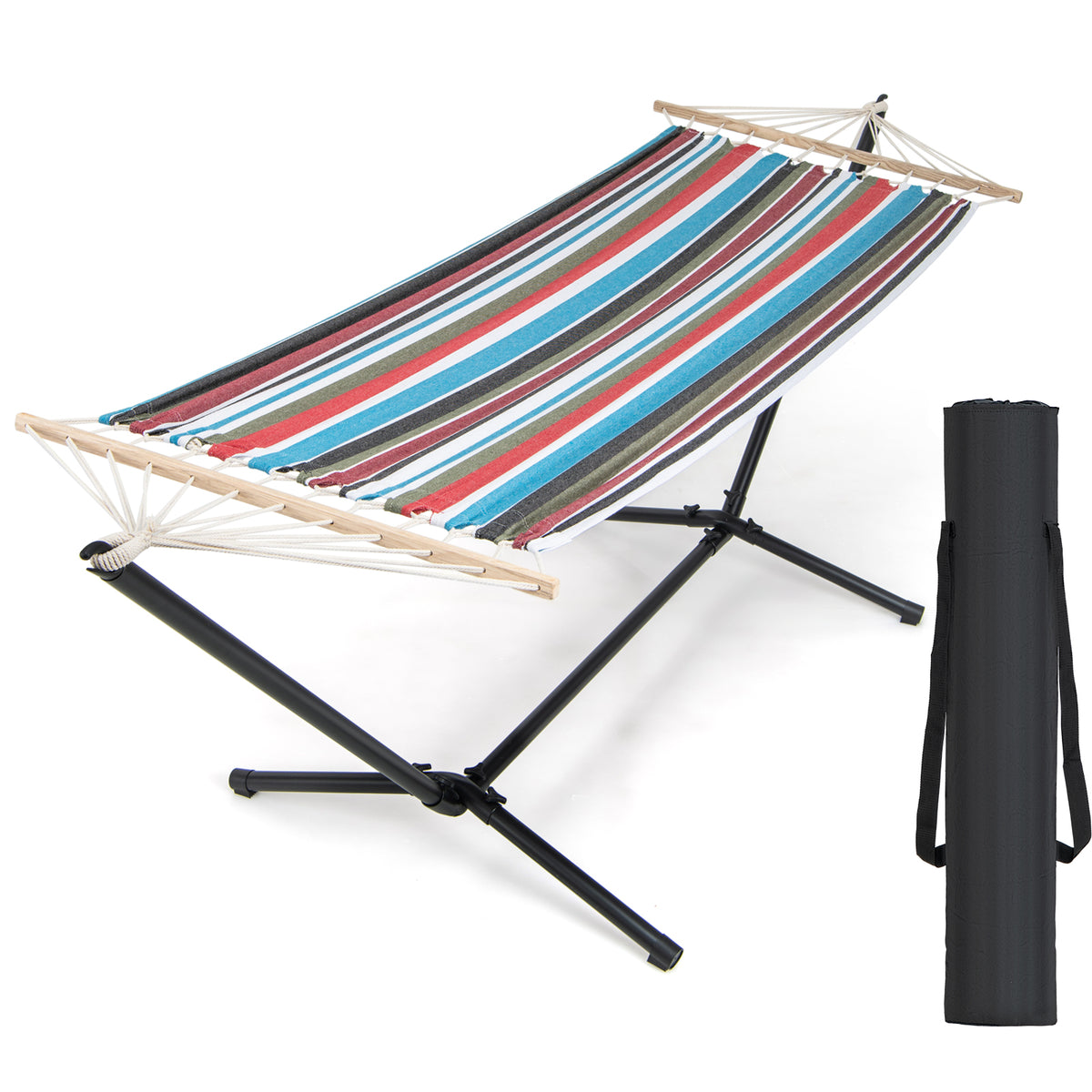 Hammock with Stand and Carrying Case - Multicolor