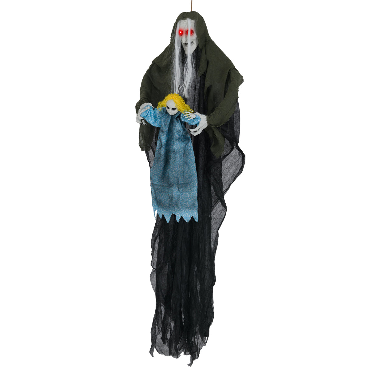 6.6 Feet Halloween Animatronic Standing Angel with Sound-Activated Lights & Flapping Wings — Variation of THIS Listing