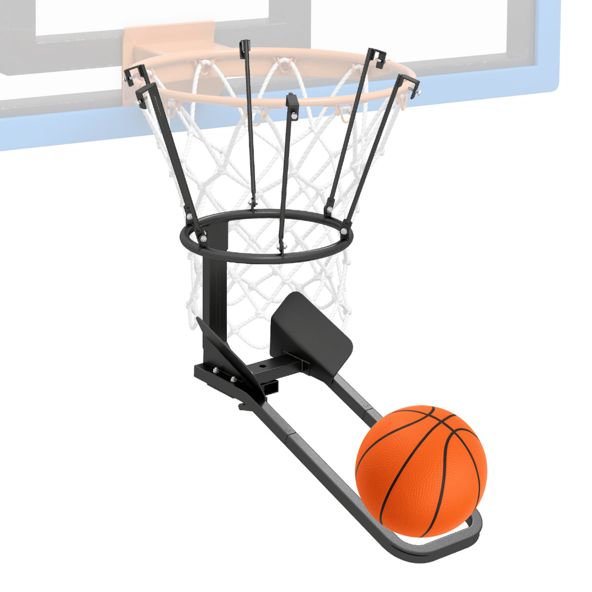 Heavy-Duty Basketball Return Attachment with 6 Hooks - Indoor Outdoor Training
