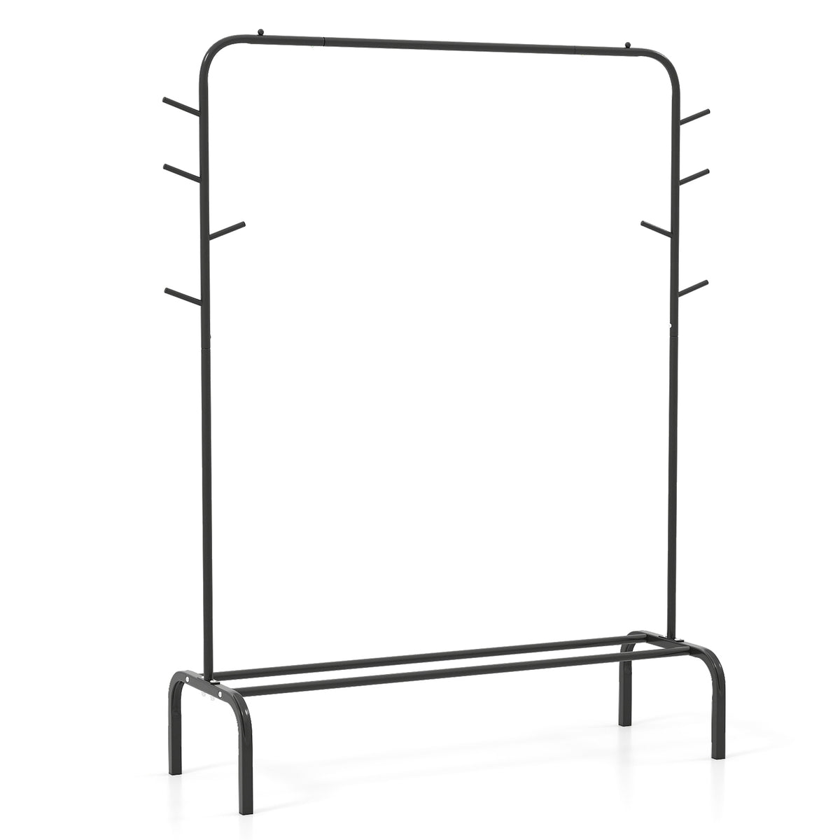 Heavy Duty Clothes Rack 50-Inch Wide Metal Garment Rack, Black