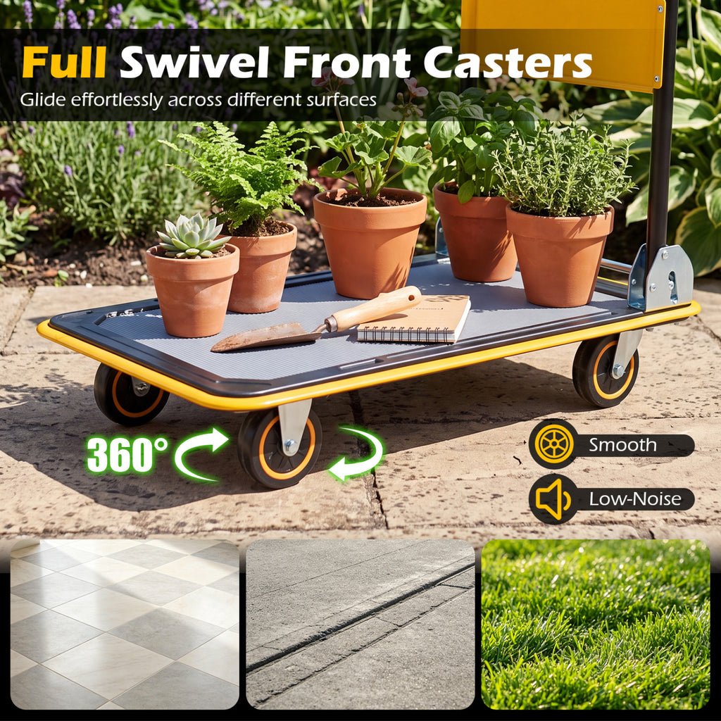 Heavy Duty Foldable Push Cart Dolly with 560 lbs Weight Capacity