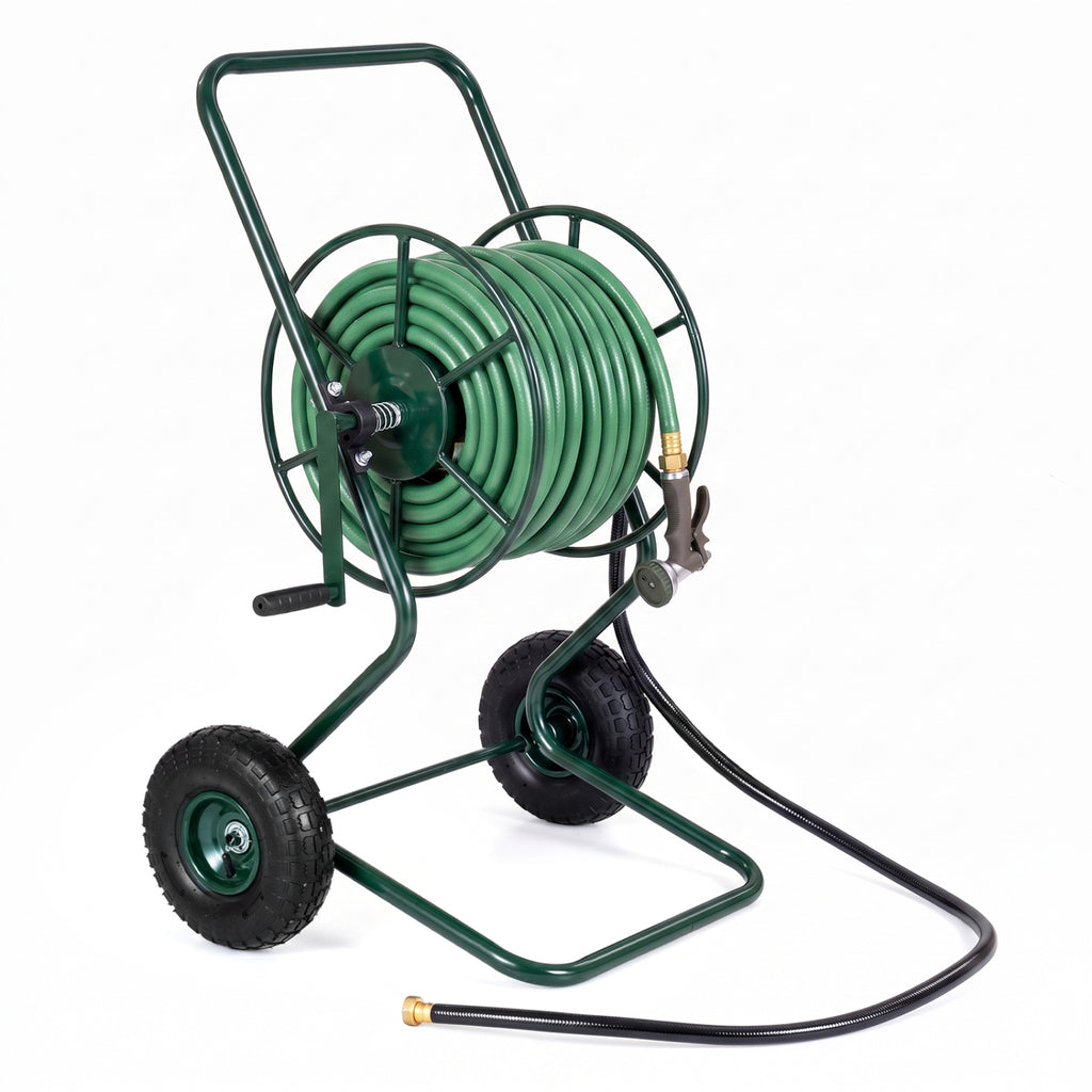 Heavy Duty Garden Hose Reel Cart Holds up to 300 FT of 5/8"