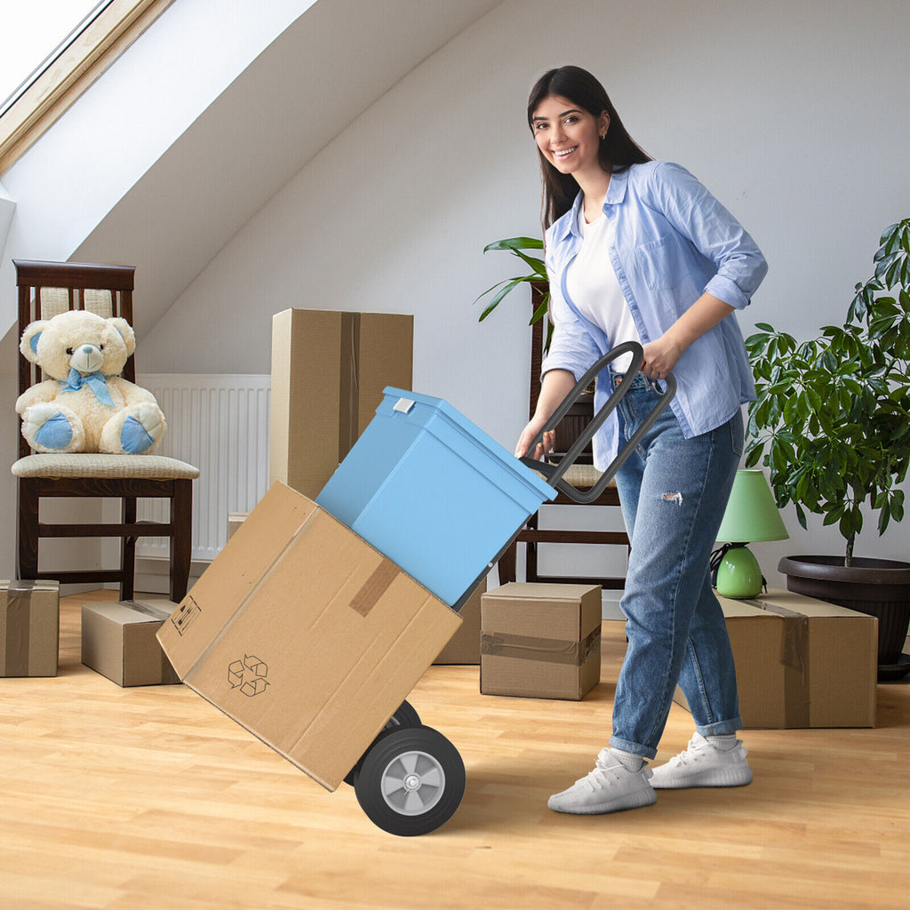 P-Handle Sack Truck with 10 Inch Wheels and Foldable Load Area
