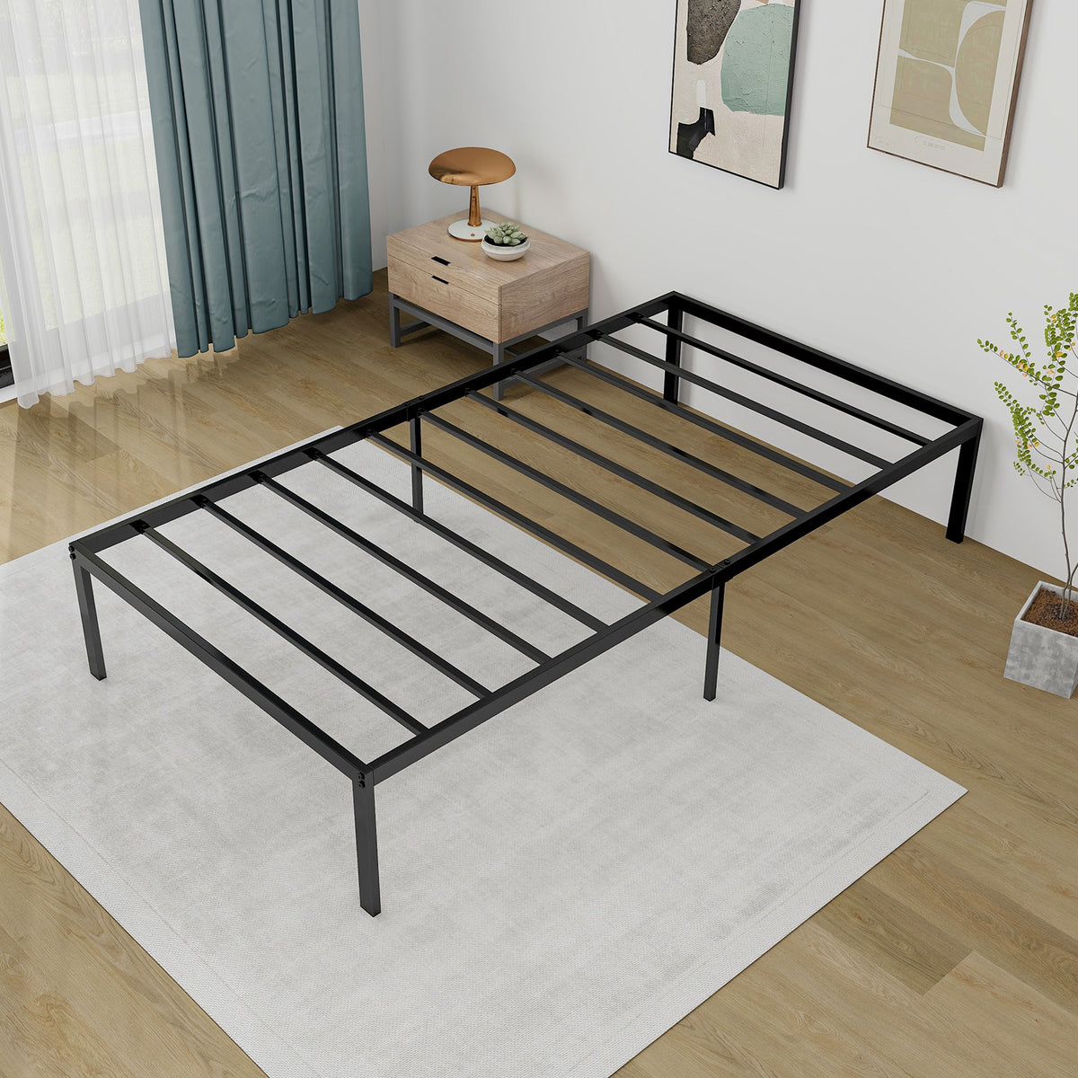 Heavy Duty Metal Platform Bed Frame – Twin Size
