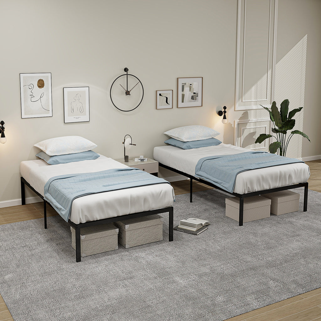 Heavy Duty Metal Platform Bed Frame – Twin Size