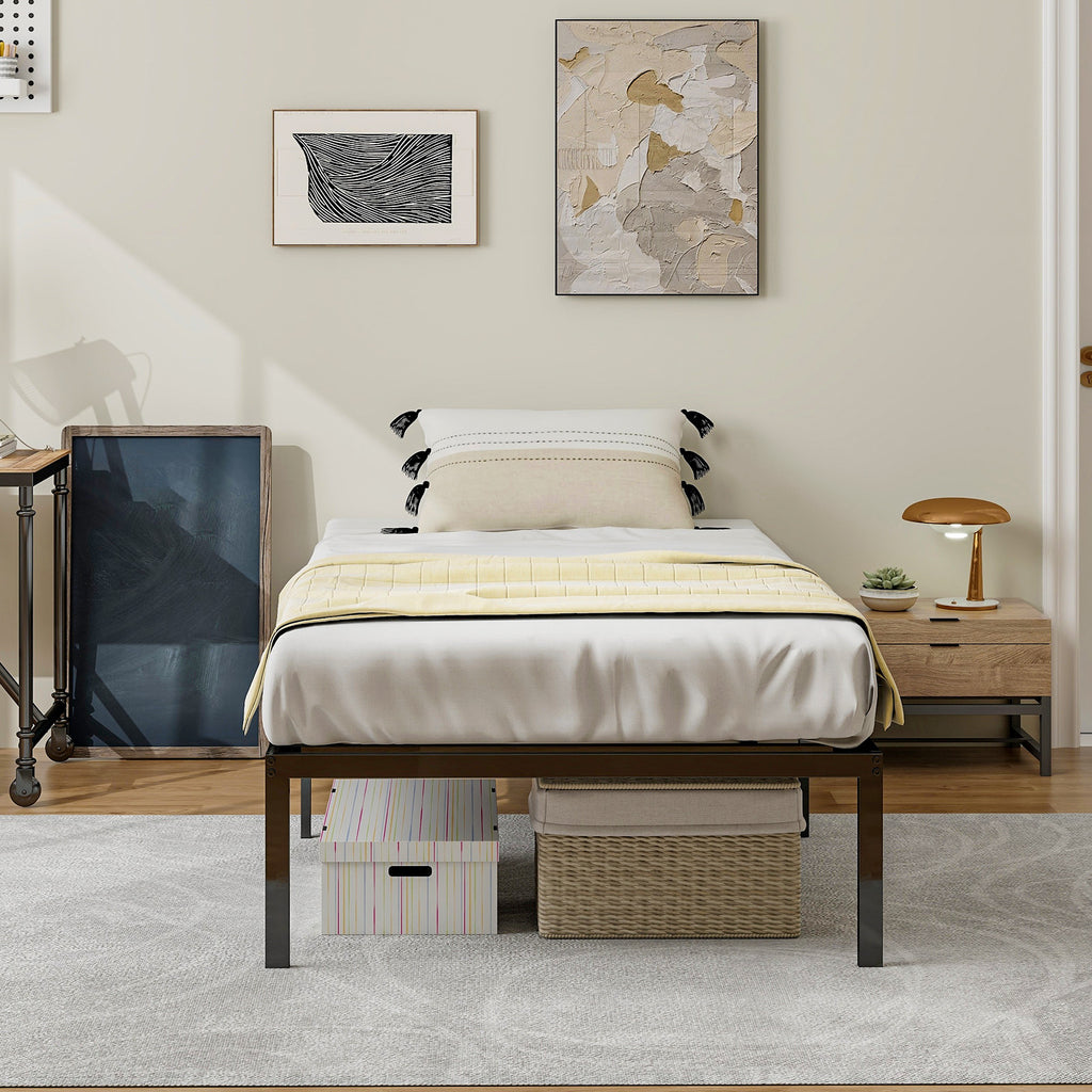 Heavy Duty Metal Platform Bed Frame – Twin Size