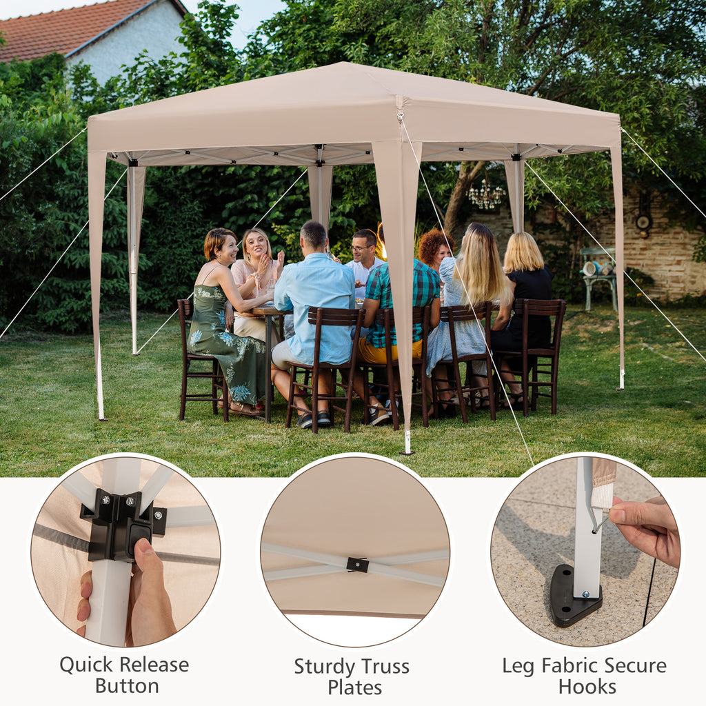 13 x 11.5 FT Hexagonal Pop-Up Height Adjustable Canopy Tent with