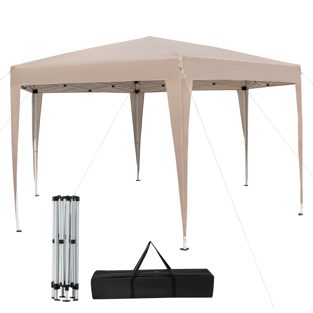 13 x 11.5 FT Hexagonal Pop-Up Height Adjustable Canopy Tent with