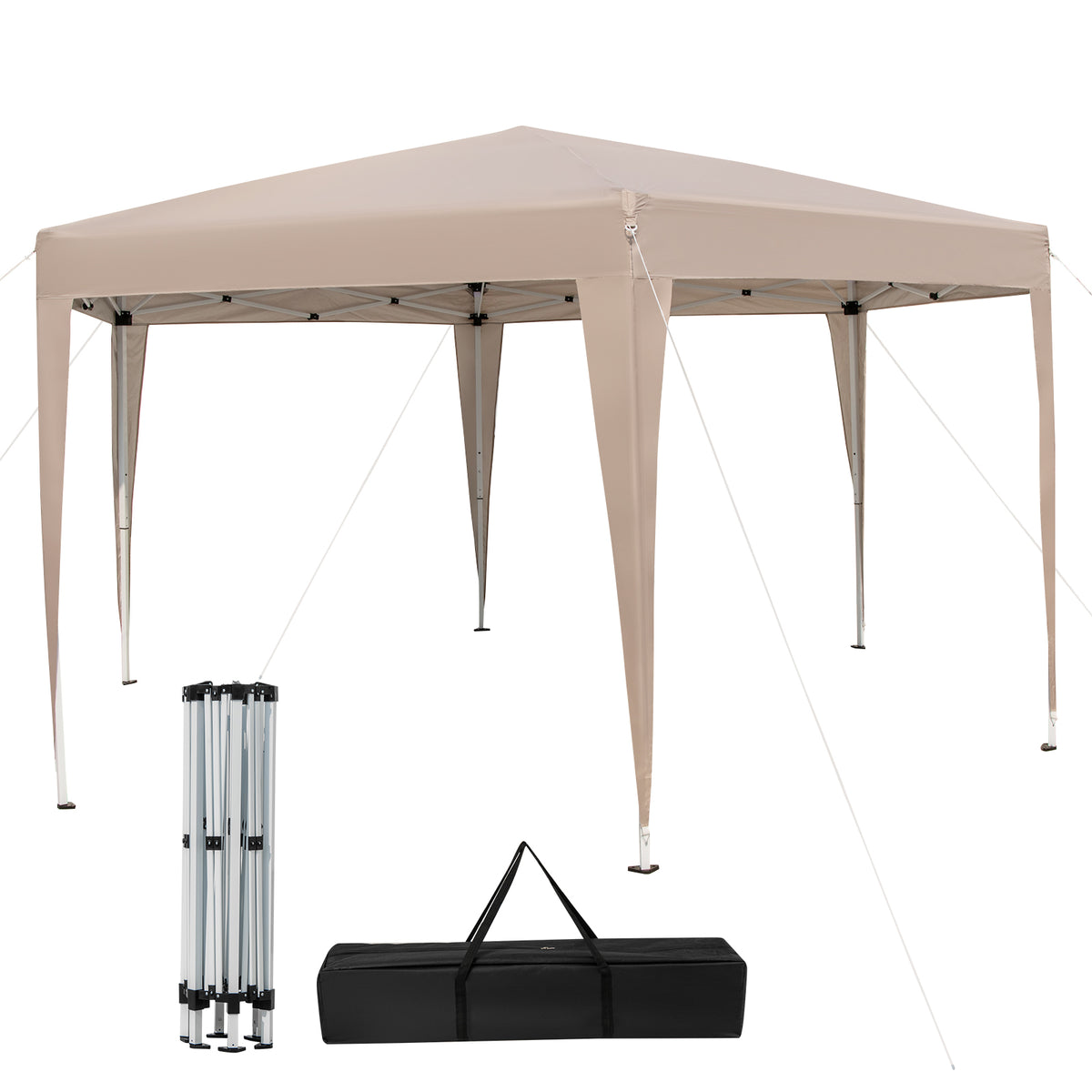 13 x 11.5 FT Hexagonal Pop-Up Height Adjustable Canopy Tent with