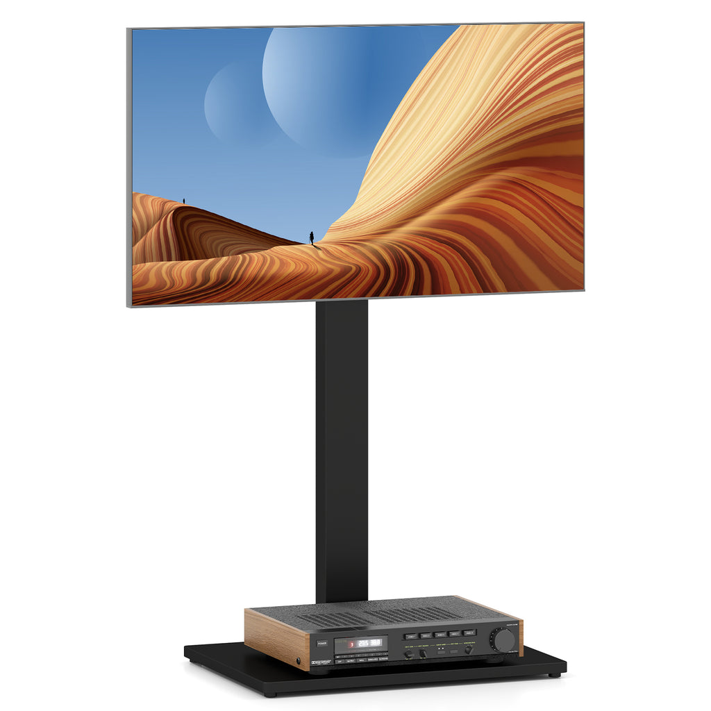 32-70" Floor TV Stand with Power Outlet & Adjustable Shelves