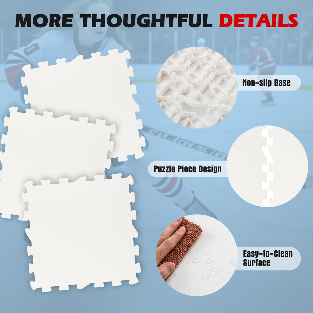 Hockey Training Floor Tiles - Synthetic Ice Panels for Shooting & Practice