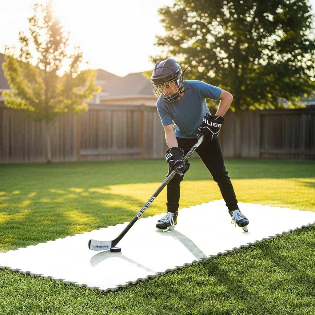 Hockey Training Floor Tiles - Synthetic Ice Panels for Shooting & Practice