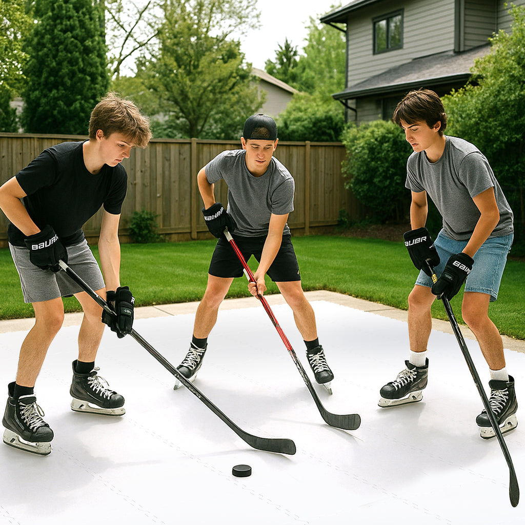 Hockey Training Floor Tiles - Synthetic Ice Panels for Shooting & Practice