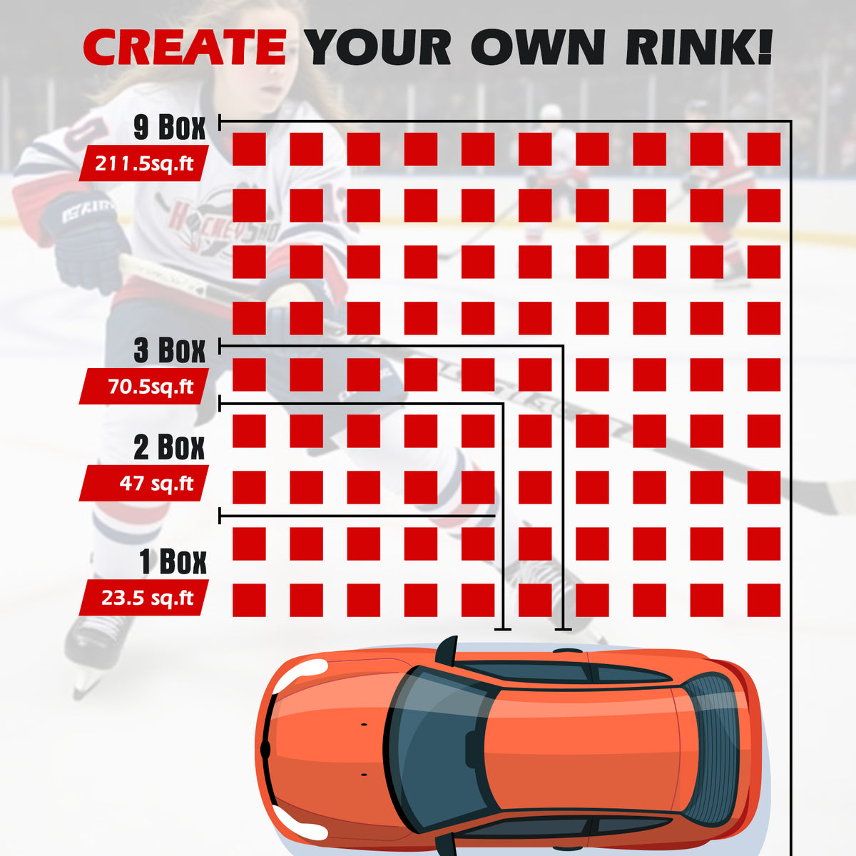 Hockey Training Floor Tiles - Synthetic Ice Panels for Shooting & Practice
