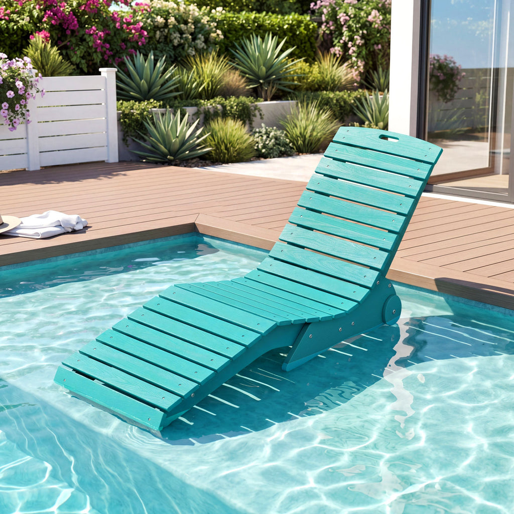 In-Pool Lounge Chair with Weighted Anti-Floating Design 450 LBS for