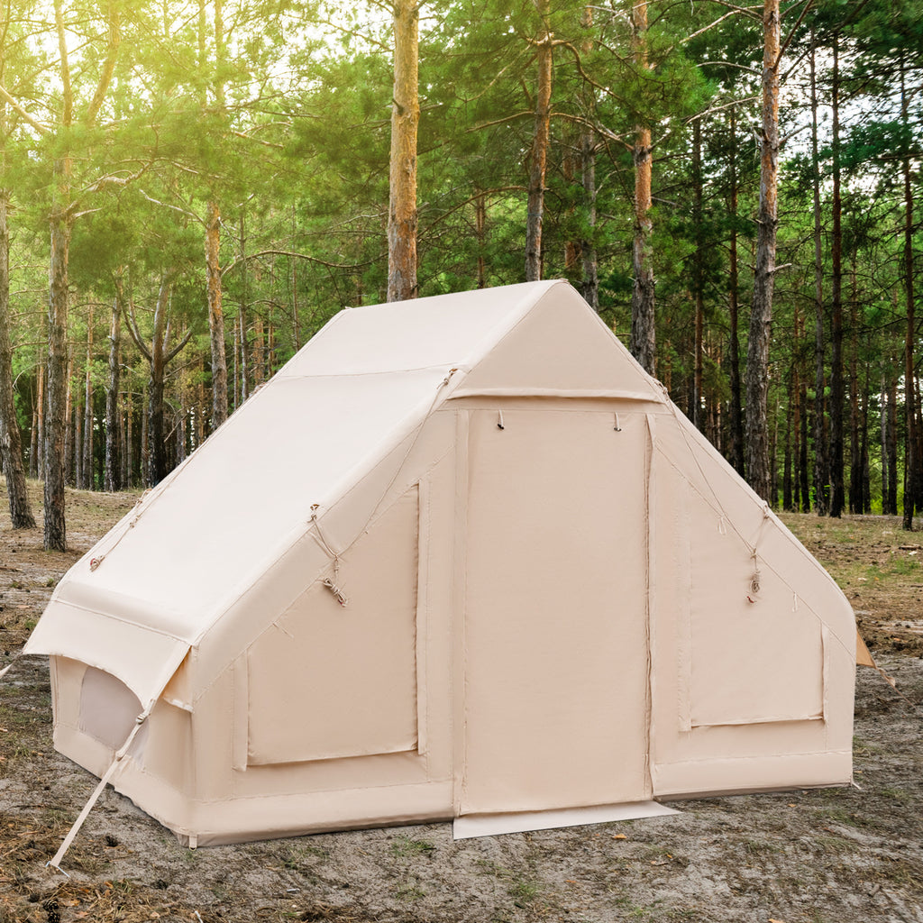 Inflatable Camping Tent 2/4/6 People Glamping for Family with Pump