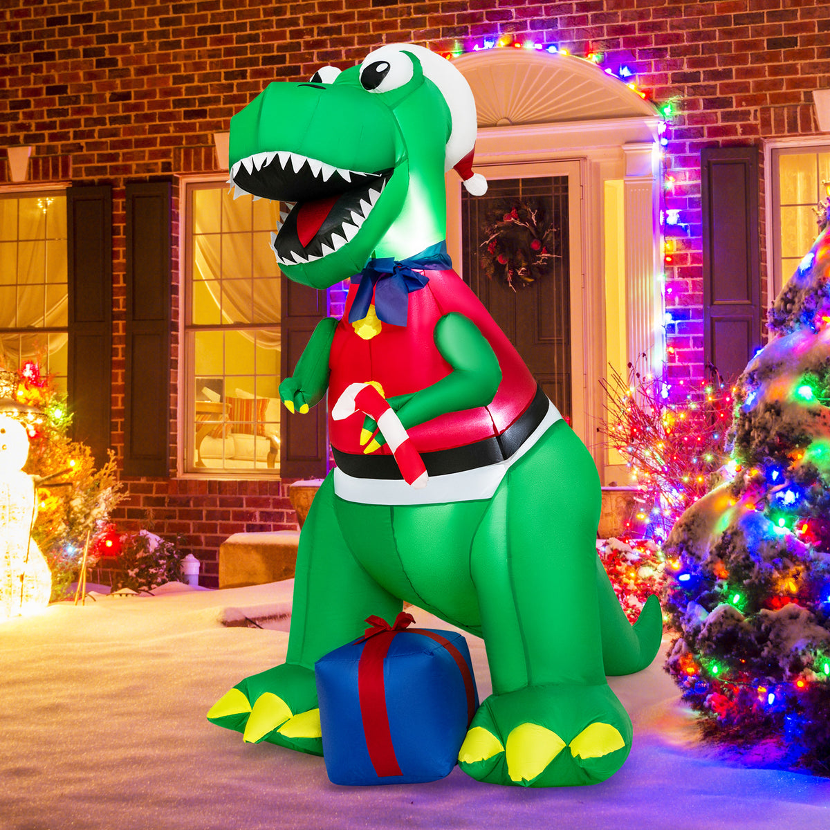 Inflatable Christmas Decor with LED Lights Waterproof Blower - 6FT Yard Holiday Decoration