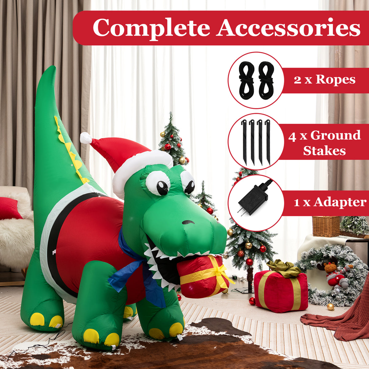 Inflatable Christmas Decoration with LED Lights for Yard & Indoor Holiday Decor
