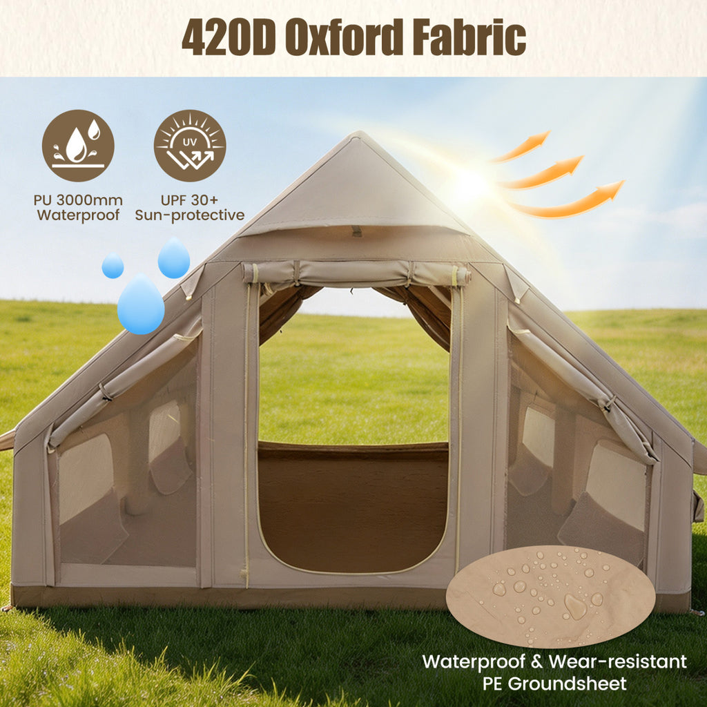 Inflatable Easy Setup 4 Season Waterproof Oxford Camping Tent for