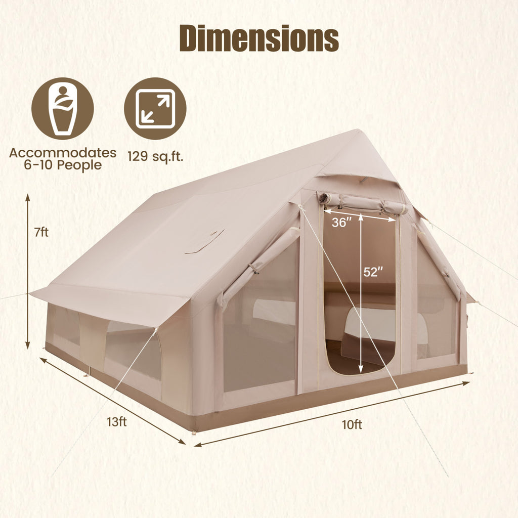 Inflatable Easy Setup 4 Season Waterproof Oxford Camping Tent for
